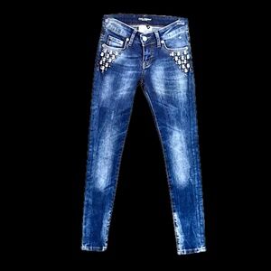 Dolce & Gabbana Swarovski Crystal Embellished Designer Jeans –XS Made in Italy